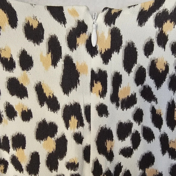 LOFT Black and White Animal Print Dress - Picture 8 of 13